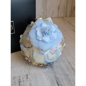 Mark roberts kings jewel Ballorn Ivo ball ornament blue unique